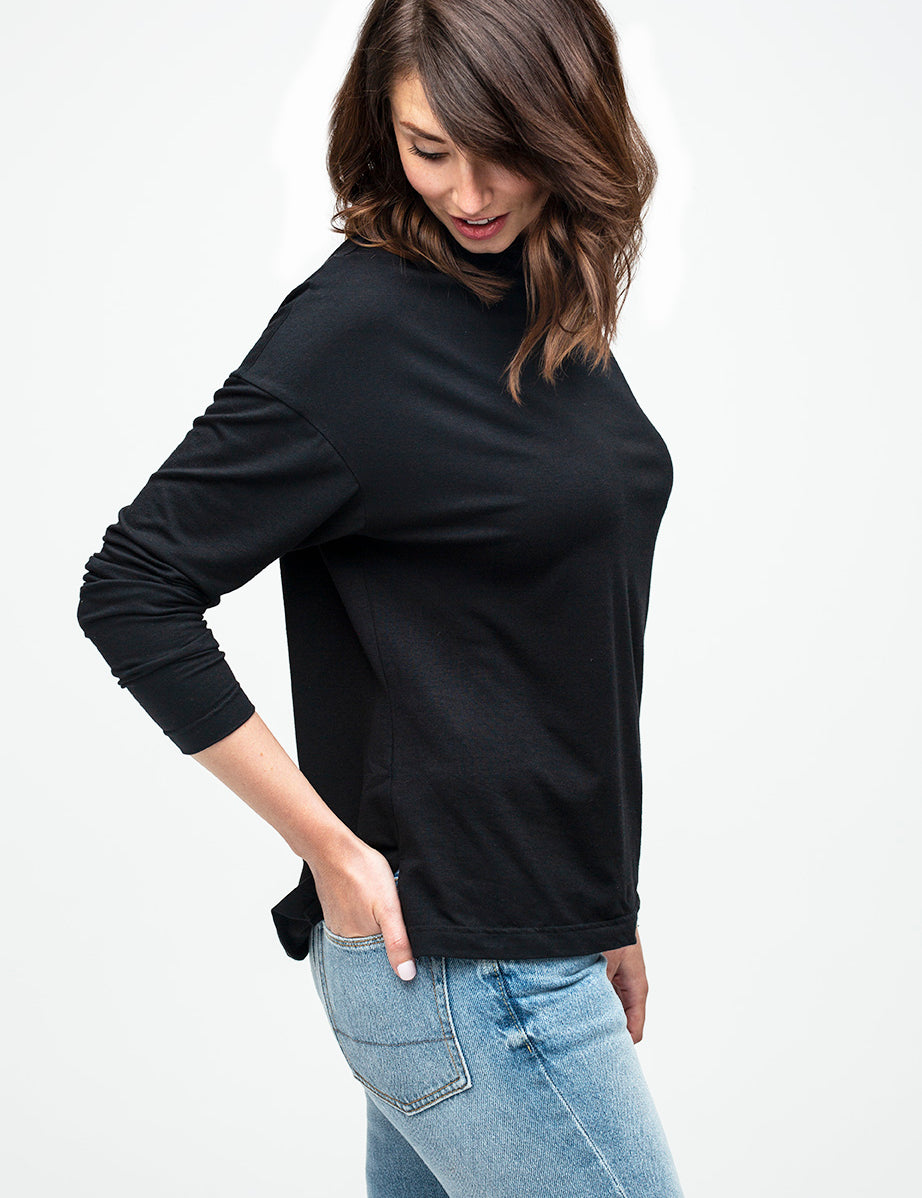 Everyday Sabbatical long-sleeve top — soft, breathable, wrinkle-resistant.