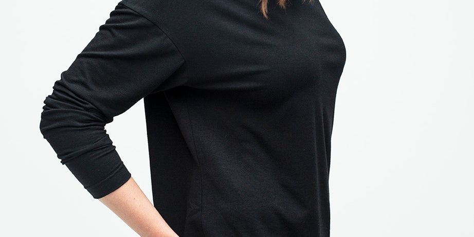 Everyday Sabbatical long-sleeve top — soft, breathable, wrinkle-resistant.