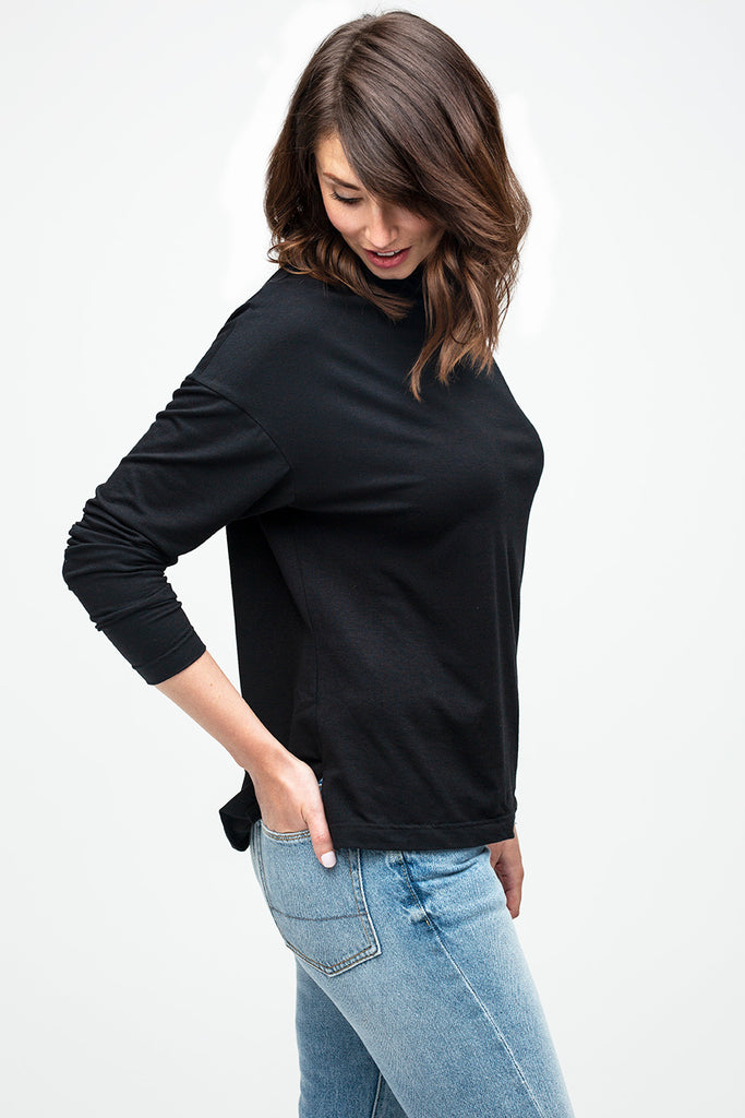 Everyday Sabbatical long-sleeve top — soft, breathable, wrinkle-resistant.