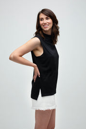 Everyday Sabbatical sleeveless top in wrinkle-resistant fabric — clean drape, polished look.